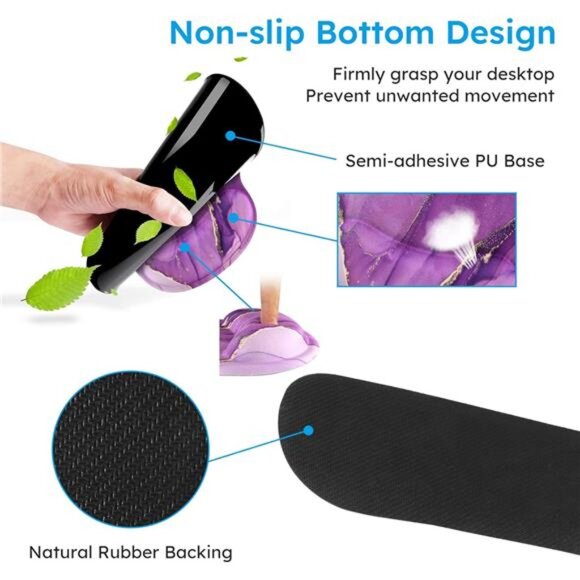 Purple Ergonomic Gaming Mouse Pad with Wrist Support, 4in1 XXL Large - Picture 5 of 7